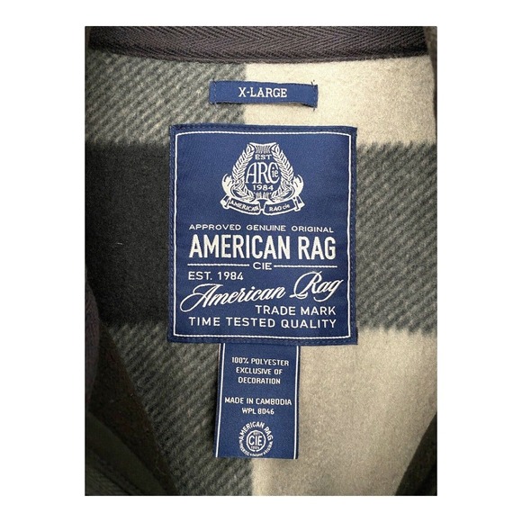 American Rag Mens Fuzzy Feeling Fleece Jacket XL - Picture 4 of 7